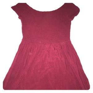 Maroon off the shoulder dress